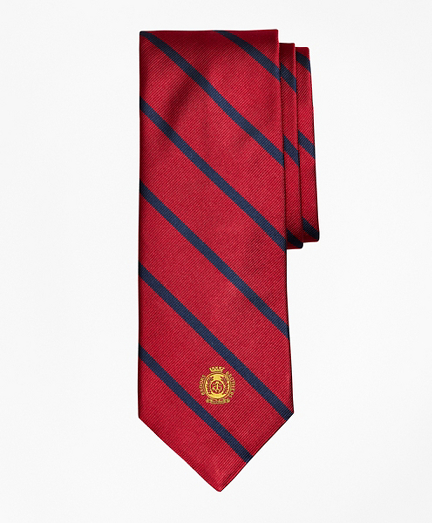 Limited Edition Archival Collection BB#3 Striped Rep with Crest Silk Tie