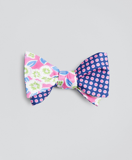 Floral with Dots Bow Tie