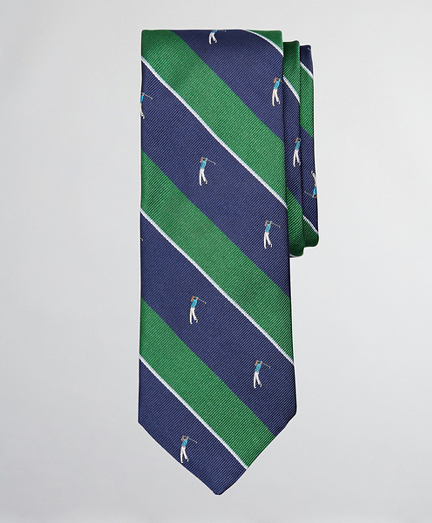 Golf Player Stripe Tie