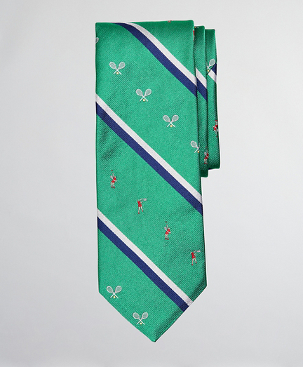 Tennis Player Stripe Tie