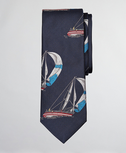 Limited Edition Archival Collection Sail Boat Silk Tie