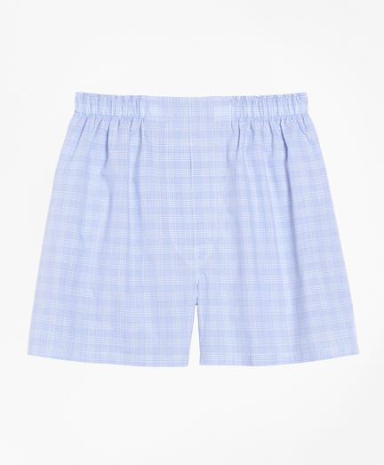 Traditional Fit Glen Plaid Boxers - Brooks Brothers