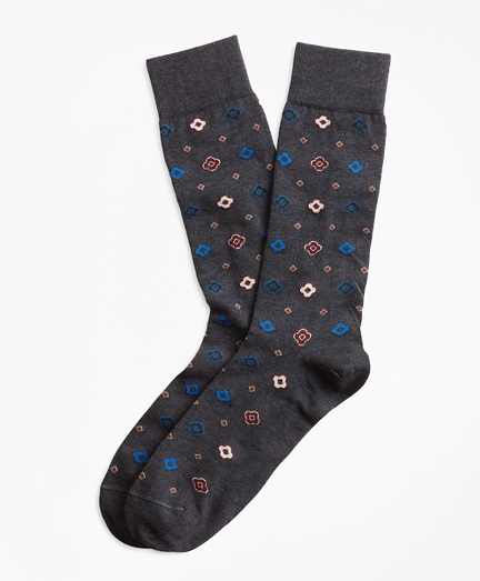 Geometric Print Crew Socks