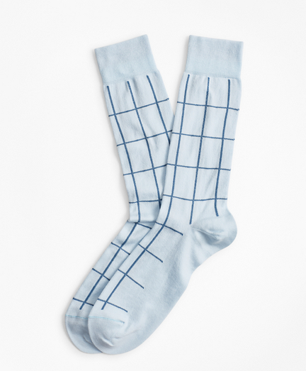 Windowpane Crew Socks