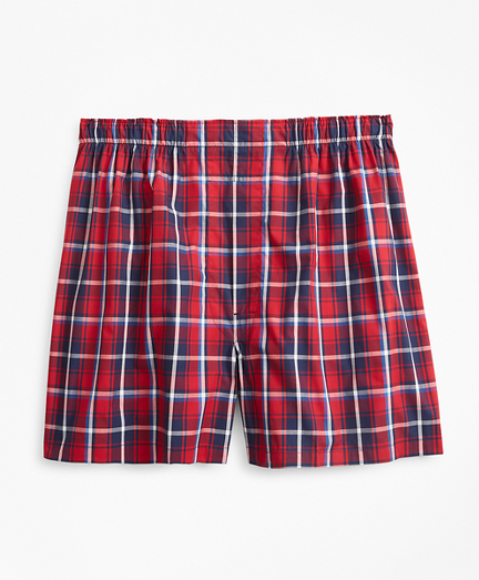 Traditional Fit Plaid Boxers - Brooks Brothers