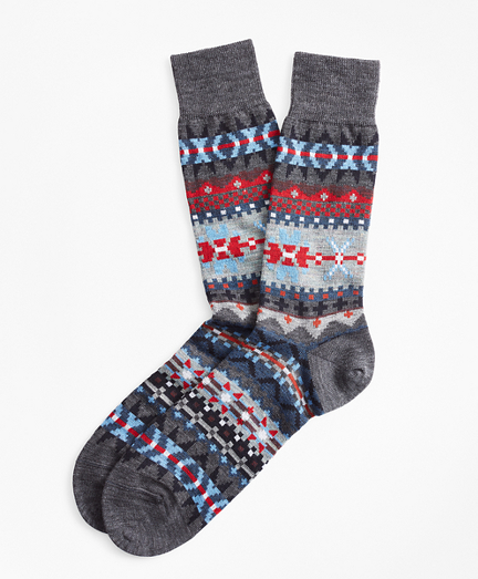 Fair Isle Crew Socks