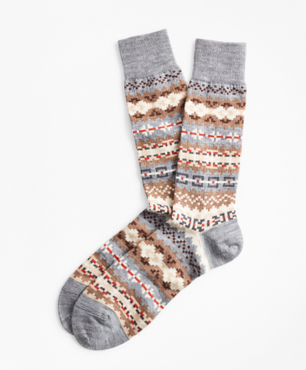 Fair Isle Crew Socks