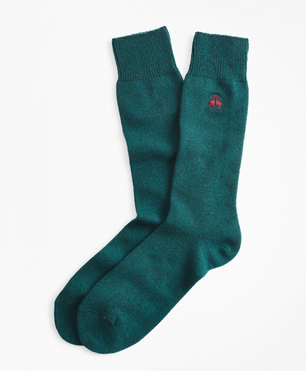 Cashmere Crew Socks with Fleece Logo