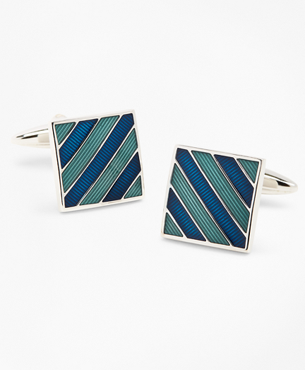 Stripe Enamel Cuff Links