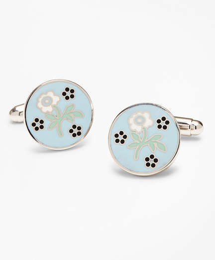 Floral Enamel Cuff Links Brooks Brothers