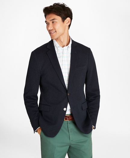 Regent Fit Two-Button Knit Blazer 