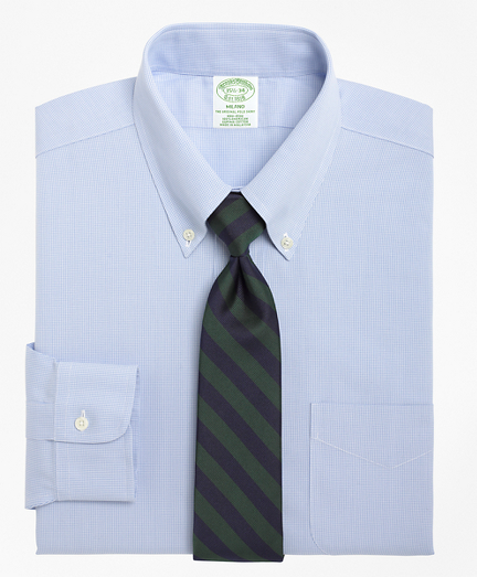 Milano Slim-Fit Dress Shirt, Non-Iron Houndstooth