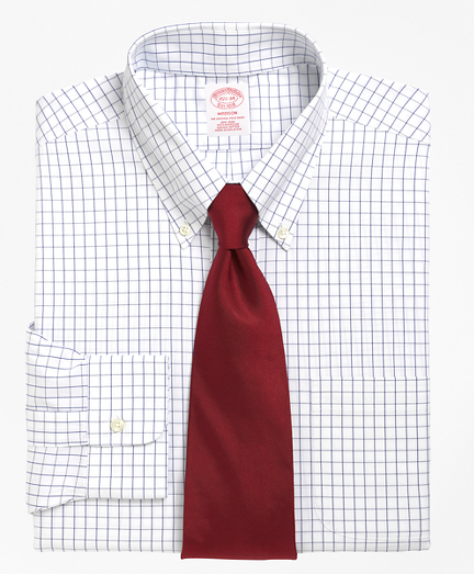 Madison Classic-Fit Dress Shirt, Non-Iron Windowpane