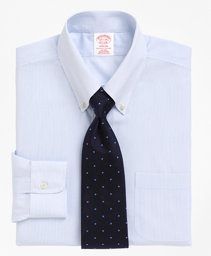 Madison Classic-Fit Dress Shirt, Non-Iron Mini Pinstripe