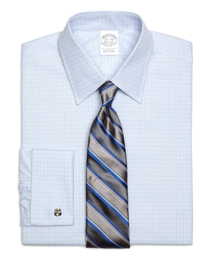 Slim Fit Micro Tonal Check French Cuff Dress Shirt