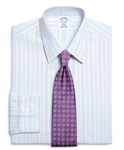 men's purple striped dress shirt