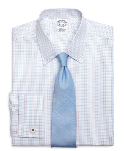 Regent Fit Twin Check French Cuff Dress Shirt