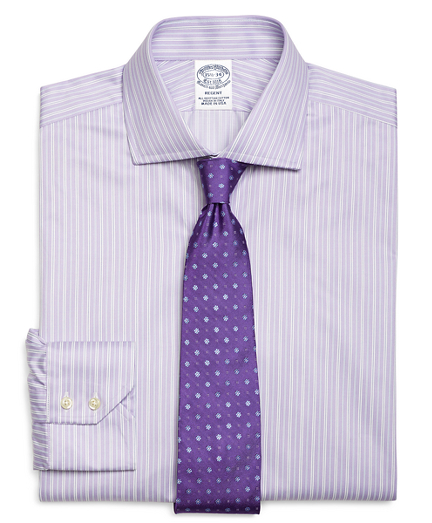 Regent Fit Alternating Split Stripe Dress Shirt