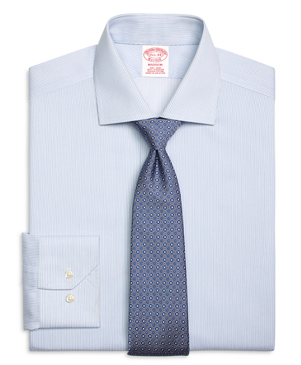 Non-Iron Madison Fit Textured Pinstripe Dress Shirt
