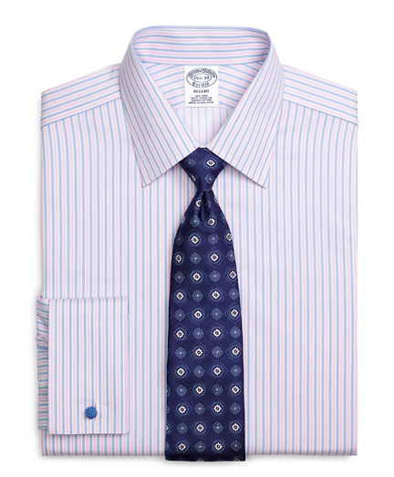 Non-Iron Regent Fit Split Stripe French Cuff Dress Shirt