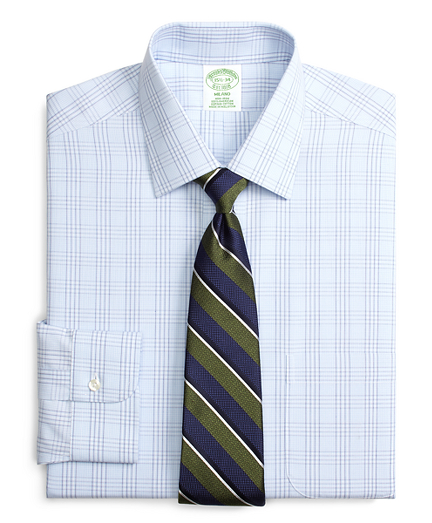 Milano Slim-Fit Dress Shirt, Non-Iron Glen Plaid
