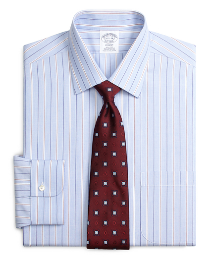 Regent Fitted Dress Shirt, Non-Iron End-on-End Stripe