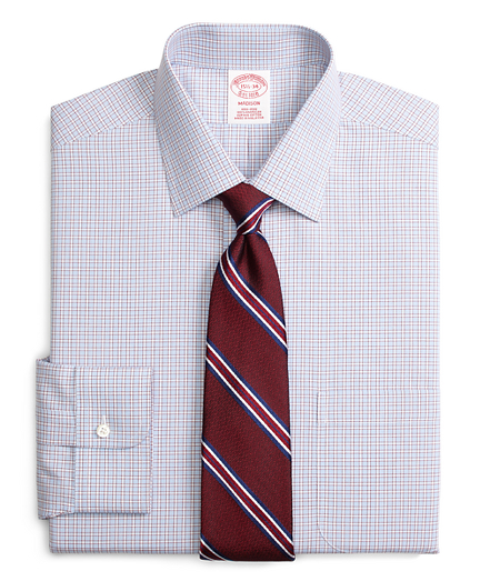 Madison Classic-Fit Dress Shirt, Non-Iron Hairline Framed Check