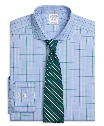 Non-Iron Regent Fit Glen Plaid Dress Shirt