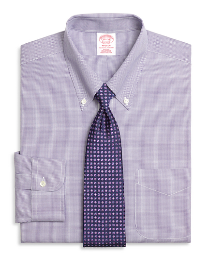 Madison Classic-Fit Dress Shirt, Non-Iron Houndstooth