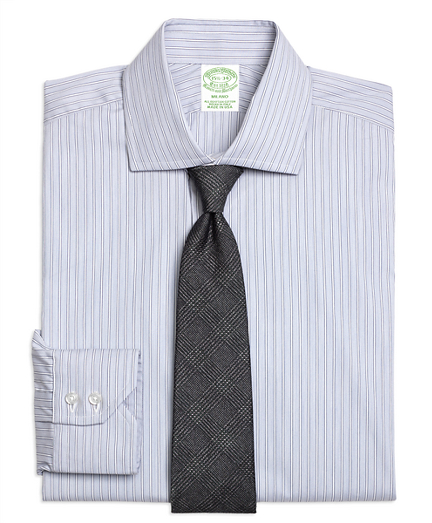 Milano Slim-Fit Dress Shirt, Heathered Frame Stripe