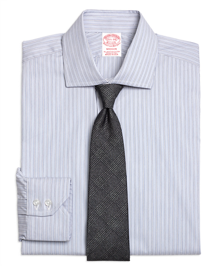Madison Classic-Fit Dress Shirt, Heathered Frame Stripe