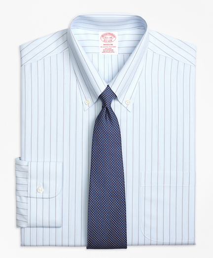 Madison Classic-Fit Dress Shirt, Non-Iron Hairline Bold Stripe