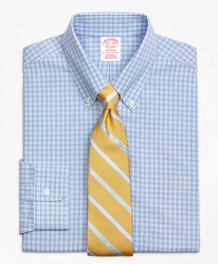Madison Classic-Fit Dress Shirt, Non-Iron Twin Gingham