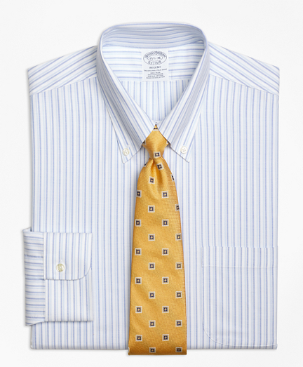 BrooksCool&reg; Regent Fitted Dress Shirt, Non-Iron Double Stripe