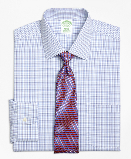 Milano Slim-Fit Dress Shirt, Non-Iron Triple Tattersall
