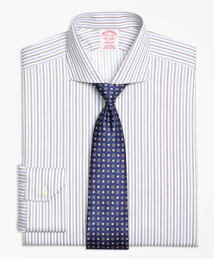 Madison Classic-Fit Dress Shirt, Non-Iron Alternating Triple Stripe