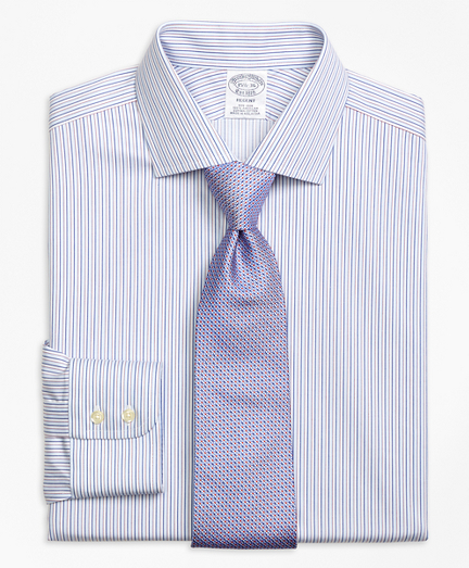 Regent Fitted Dress Shirt, Non-Iron Sidewheeler Stripe