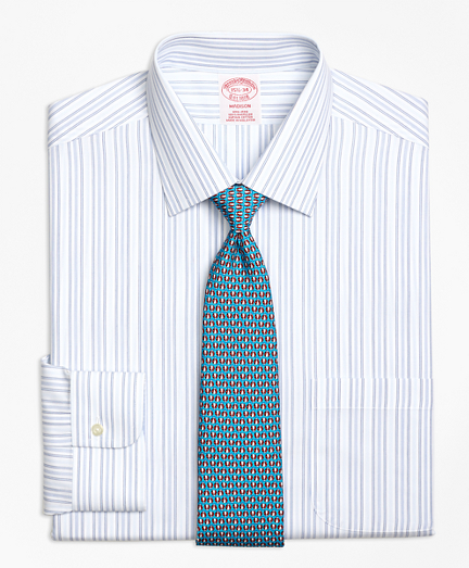 Madison Classic-Fit Dress Shirt, Non-Iron Alternating Hairline Stripe