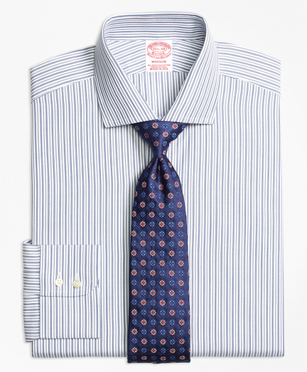 Madison Classic-Fit Dress Shirt, Alternating Track Stripe