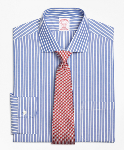 Madison Classic-Fit Dress Shirt, Non-Iron Ground Stripe