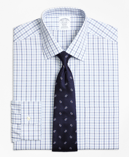 Regent Fitted Dress Shirt, Non-Iron Hairline Framed Check