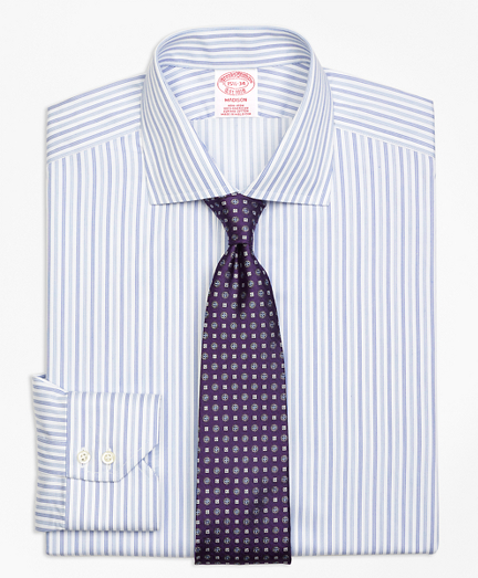 Madison Classic-Fit Dress Shirt, Non-Iron Alternating Triple Stripe