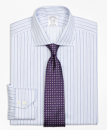 Regent Fitted Dress Shirt, Non-Iron Alternating Triple Stripe