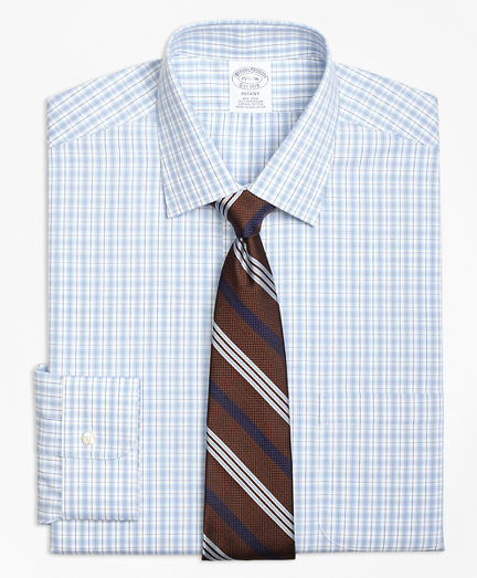 Brooks Brothers Men's Slim Fitted Dress Shirt, Non-Iron Split Check