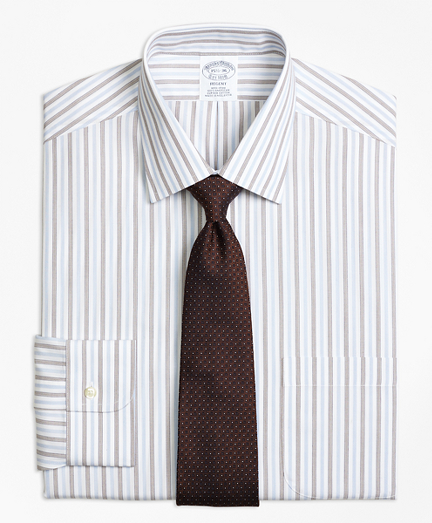 Regent Fitted Dress Shirt, Non-Iron Hairline Framed Stripe