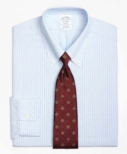 Regent Fitted Dress Shirt, Non-Iron Hairline Split Stripe