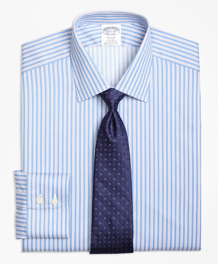 Regent Fitted Dress Shirt, Non-Iron Split Stripe