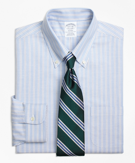 Regent Fitted Dress Shirt, Non-Iron Split Stripe
