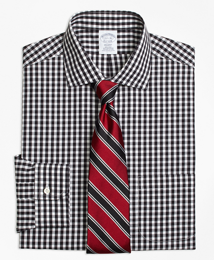Regent Fitted Dress Shirt, Non-Iron Gingham