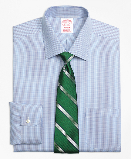 Madison Classic-Fit Dress Shirt, Non-Iron Two-Tone Houndstooth